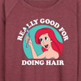 thumbnail image 3 of Disney Princess - Ariel Good For Doing Hair - Women's Lightweight French Terry Long Sleeve Shirt, 3 of 5
