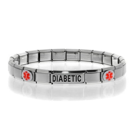 American Medical Id Jewelry - Modular Charm Medical Alert ID Bracelet Jewelry -