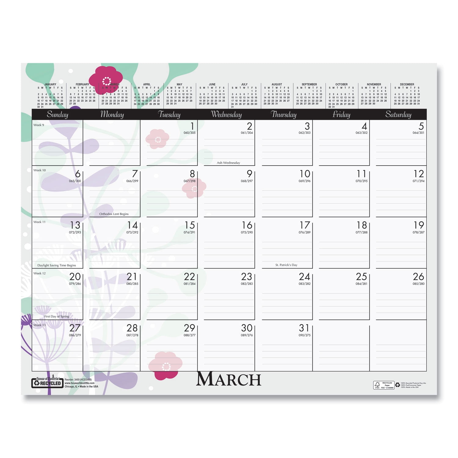 House of Doolittle Doodle Desk Pad Refill, 25 Sheet Pad, 22" x 17"