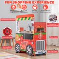 thumbnail image 3 of iYofe Wooden Pizza Food Truck Activity Center for Kids, 3+ Play Kitchen for Kids with Wooden Play Food, Ice Cream Cart, Toy Kitchen Sets, Toddler Kitchen Playset, Pretend Play Food Truck Playset, 3 of 10