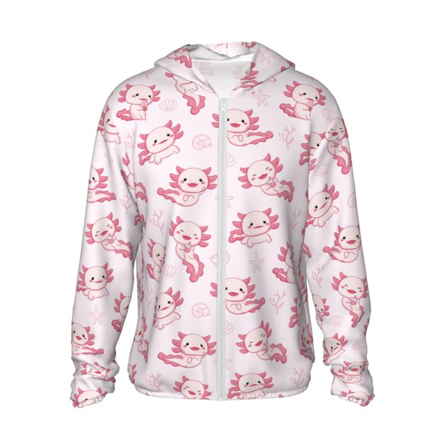 Vsdgher Sweat à Capuche Imprimé Salamandre pour Bébé, Protection Éruption Cutanée pour Hommes et Femmes, Manches Longues, Protection Solaire, Pêche, Course, Natation-Moyen