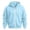 Sky Blue, variant on LYSMORA Men's Full Zip Hooded Sweatshirt, Solid Color Long Sleeve Loose Fit Zip Up Hoodie Jacket With Side Hand Pockets