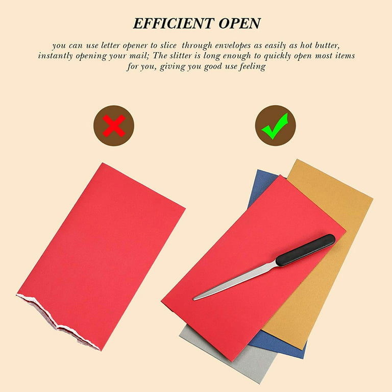 3 Letter Opener Envelope Slitter Set, Efficient Envelope Opener Slitter,  Mail Opener Blade (3)