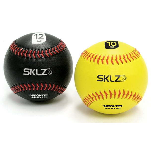 SKLZ Weighted Baseballs 2Pack (Yellow 10 oz, Black 12 oz) Walmart