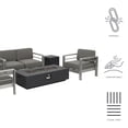 thumbnail image 2 of GDF Studio Coral Bay Outdoor 5 Piece Chat Set with Fire Table, Gray and Dark Grey, 2 of 16