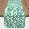 thumbnail image 3 of Creative Products Abstract Strokes Pattern Teal 16x72 Poly Twill Table Runner, 3 of 3
