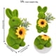 thumbnail image 5 of Adorno de conejo de Pascua, escultura de conejo artificial de pie con musgo verde, decoración de jardín, regalos de fiesta, decoración de mesa y hogar, adornos de conejo de PVC., 5 of 9