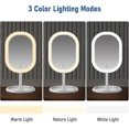 thumbnail image 2 of LED Makeup Mirror, Detachable 5X Magnifying Mirror, Smart Lighting Adjustment and USB Charging, 180 Folding Table Mirror, Perfect Gift for Friend, 2 of 5