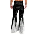 thumbnail image 2 of Haitryli Men's Sparkly Sequins Flared Night Club Disco Pants for Rave Outfits Black S, 2 of 5