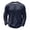 #A01-Navy, variant on Oazcsf Mens Long Sleeve Shirts Casual Waffle Knit Thermal Pullover Sweater Crew Neck Lightweight Texture Undershirt Winter Thick Big and Tall Men's Tops