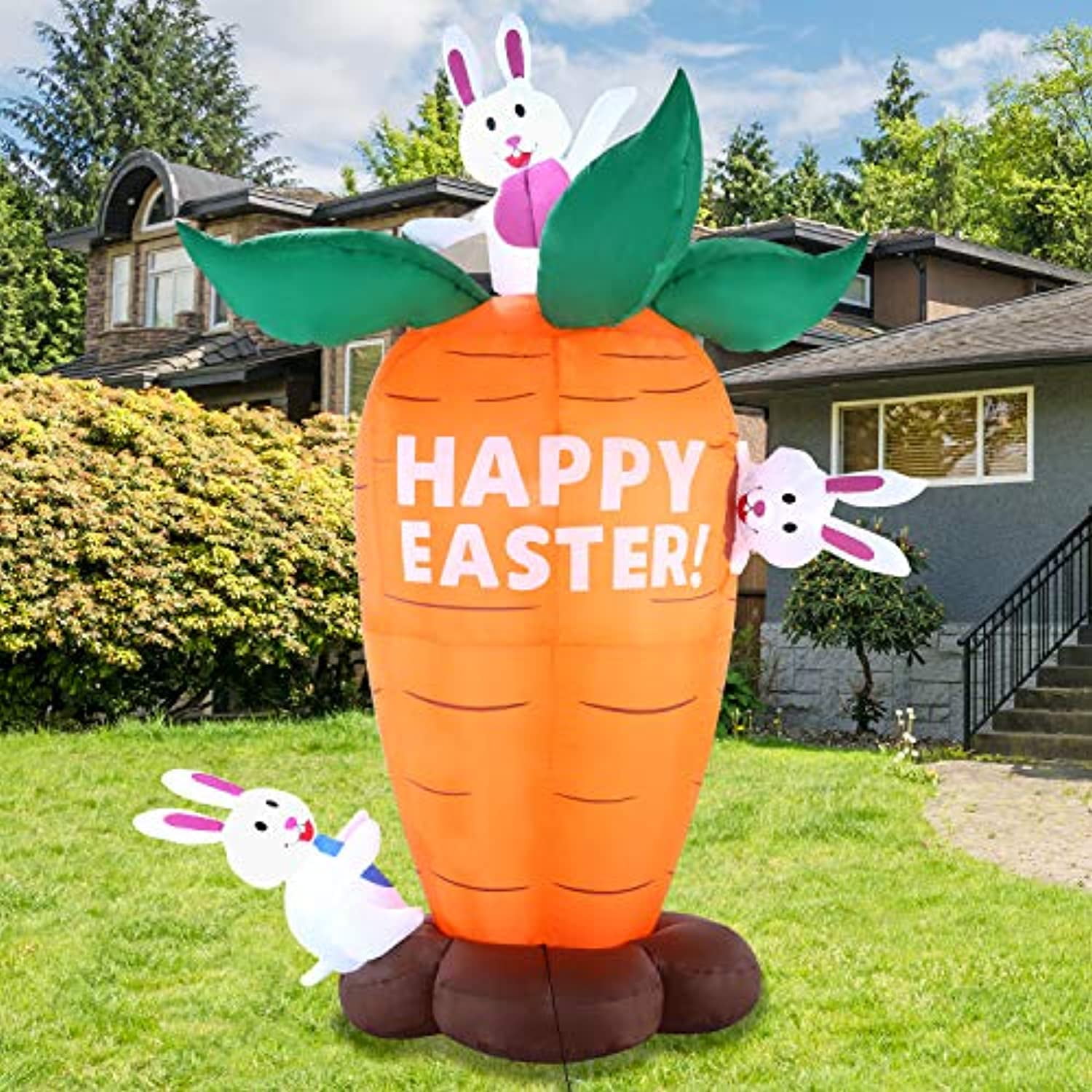 Joiedomi Easter Inflatable Decoration 6 FT Inflatable Easter Carrot