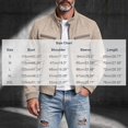 thumbnail image 2 of FchengtaiS Mens Suede Bomber Jacket Stand Collar Zip Up Wind Resistant Jacket Winter Warm Outerwear with Multi Zipper Pockets, 2 of 7