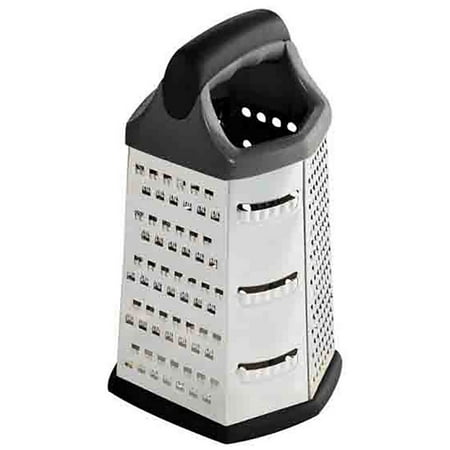 Home Basics Durable Rust Resistant Stainless Steel 6 Sided Cheese Grater,