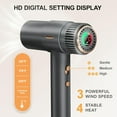 thumbnail image 4 of Hair Dryer, 110,000RPM High Speed Blow Dryer, 200 Millions Ionic Hairdryer with HD Display, 2000W Professional Hair Dryers with Diffuser and Nozzle, 4 Temps and 3 Speeds (Gray), 4 of 5