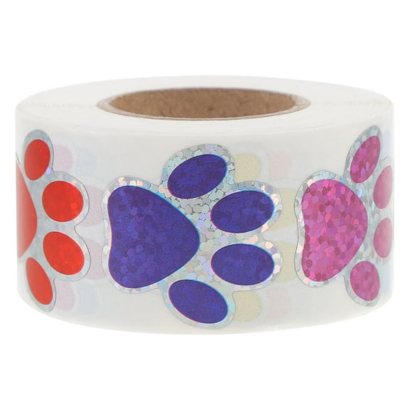 CIMAXIC Dog Paw Print Wall Stickers Assorted Color Removable Decal for Bedroom Living Room Decor