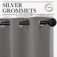 thumbnail image 4 of DweIke Thermal Insulated Grommet Blackout Curtains for Bedroom,2 Panels,42"x84",Gray, 4 of 8