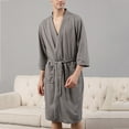 thumbnail image 2 of AnuYalue Men鈥檚 Robe Terry Cotton Bathrobe V Collar Soft Shower Bath Robes Kimono Style Cloth Bathrobe Classic Fashion Homewear Pajamas 2025, 2 of 6