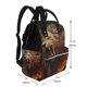 thumbnail image 2 of Easygdp Cool Flame Lion A para Bolsa de Bebé de Gran Capacidad con Múltiples Bolsillos, Bolsa de Pañales para Padres, Bolsa de Viaje Organizada y Elegante, 2 of 6