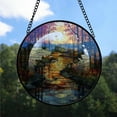 thumbnail image 2 of Customized Landscape River Stained Glass, Landscape River Glass Panel Sun Catchers Pretty Gifts, Landscape River Decoration for Home Garden Christmas Party Wedding nbvfa4, 2 of 5