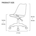 thumbnail image 4 of Noble House Modern Transparent Backrest Swivel Chair,Height-Adjustable,Clear, 4 of 10