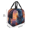 thumbnail image 3 of Disketp Starry Sky Meditating Fox for Insulated Lunch Bag for Women and Men, Perfect for Work, Hiking, Picnic, 3 of 8