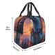 thumbnail image 3 of Fotbe Starry Sky Meditating Fox Bolsa Térmica con Estampado y Forro de Aluminio Grueso Bolsa de Almuerzo con Bolsillo Frontal para Hombres y Mujeres, Ideal para Trabajo, Escuela, 3 of 8