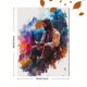 thumbnail image 3 of Qisvanset Framed Canvas Wall Art 12x16 Inch Jesus Disciples Colorful Watercolor Bible Art, 3 of 5