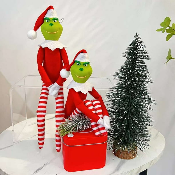 Muñeco Grinch De Navidad | Elfo Travieso De Peluche | Decoración Divertida Para El Árbol Y El Hogar | Elf On The Shelf Navideño