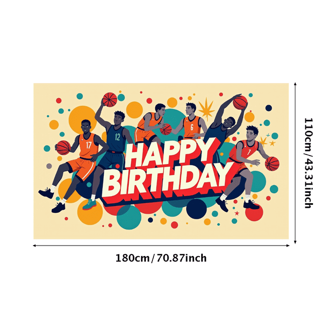Happy Birthday Banner Backdrop Colorful Balloon Decor Birthday Party Supplies Background and Decorations for Photography Props Celebrations Events