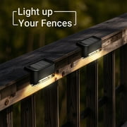 DAYBETTER Solar Deck Lights Outdoor 6 Pack, Solar Step Lights Waterproof Led Solar lights for Outdoor Stairs, Step , Fence, Yard, Patio, and Pathway(Warm White)