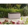 thumbnail image 6 of Keter Novel 90 Gallon Durable Resin Outdoor Deck Box Storage Organization, Brown, 6 of 7