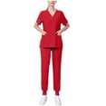 thumbnail image 2 of Hanen Scrubs for Women Set Workwear Professionals V-Neck,Soft Stretch Set Easy Care for Women with Pockets, 2 of 6
