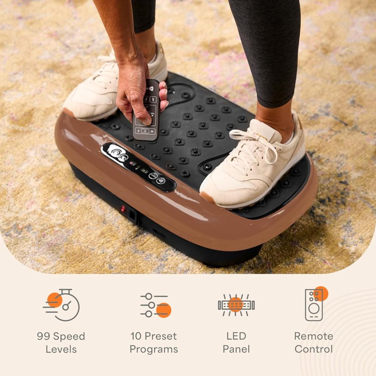 Lifepro HexaPlate Lite Vibration Plate Exercise Machine - Full Body Workout Platform For Fitness, Recovery & Lymphatic Drainage
