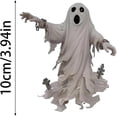 thumbnail image 2 of Liamobondopolis Tattered Ghost Resin Statue with Chain Tombstone Detail for Halloween Tabletop Haunted House Decor 3.94 In, 2 of 8