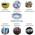 thumbnail image 3 of relayinert DOUBLE EAR CLIPS ,O CLAMP ,ZINC ,10 PACK PLATED STEEL 5 to 7mm 1Set, 3 of 6