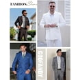 thumbnail image 6 of COOFANDY Men's 2 Piece Double Breasted Suits Slim Fit Tuxedo Jacket and Dress Pants Set for Wedding Business Prom, 6 of 6