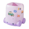 thumbnail image 2 of ROLKFUK Cute Car Pen Holder for ki-ds, DIY Sticker Plastic Pencil Holder, Large Capacity Stu-dent Desk Organizer, Decorative Stationery Storage with Stable Base, 2 of 6