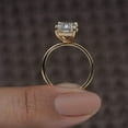 thumbnail image 3 of Cora Jewellery 2.5CT Radiant Moissanite Solitaire Engagement Ring For Women, 18K Yellow Gold, 3 of 6