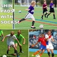 thumbnail image 5 of Hengguang 2 Pairs Kids Soccer Shin Guards with 2 Pairs Soccer Socks, Calf Protection Soccer Shin Pads & Socks for Toddler 5-12 Years, 5 of 7