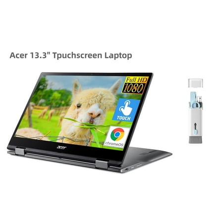 Acer Touchscreen Chromebook Spin 513, 2-in-1 Convertible Laptop Computer, Qualcomm Snapdragon 7c, 13.3" FHD IPS Corning Gorilla Glass Display, 4GB RAM, 64GB eMMC, WiFi, Backlit KB, Chrome OS