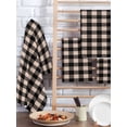 thumbnail image 2 of Black Plaid Kitchen Dish Towels for Drying Dishes Set of 2, Vintage Country Gray Buffalo Check Gingham Waffle Weave Microfiber Hand Tea Bathroom Towels Quick Dry & Absorbent Towel 15.7x23.6, 2 of 7