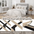 thumbnail image 4 of Frostbloom Queen Size Linen Fabric Platform Bed Frame with Vertical Channel Tufted Wingback Headboard, Light Gray, 4 of 7
