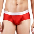 thumbnail image 2 of PEASKJP Mens Trunk Underwear Comfortable Soft Rayon Underwear Dual Pouch Trunks for Men,Red L, 2 of 3