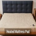 thumbnail image 2 of Heated Mattress Pad Twin Size - Electric Mattress Pad 38x75+15 inches 6 Heat Settings Adjustable 1-10 Hour Auto-Off ETL Certified Fast Heat Overheat Protection Machine Washable, 2 of 8