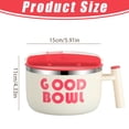 thumbnail image 3 of Dinnerware Set 304 Stainless Ramen Bowl with Lid Large Capacity Colander Portable Lunch Cup for Students & Workers, 3 of 5