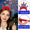 thumbnail image 6 of Zhourta Independence Day Hairband Colour Stripe Headbands USA Flag Hairband for 4th of July Party Patriotic Festival Accessories Photo Props, 6 of 6