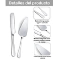 thumbnail image 3 of Pala Y Cuchillo Para Boda, Set De 2 Piezas Para Cortar Y Servir Pasteles, Acero Inoxidable Plateado, Ideal Para Bodas, Cumpleaños Y Fiestas, Incluye Cuchillo Para Pastel Y Pala Para Pastel, 3 of 4