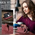 thumbnail image 5 of JTCASES for Google Pixel 8 Pro Wallet Case with Zipper Purse Card Holders Flip Stand Wrist Strap Magnetic Closure PU Leather Anti-scratch Support Wireless Charging Drop Resistant Shell, Red, 5 of 10