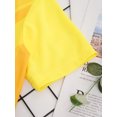 thumbnail image 5 of Lejafay Kids Boys Football Training Uniform Soccer Jersey Short Sleeve Shirts with Drawstring Mesh Yellow XS, 5 of 7
