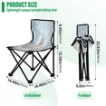 thumbnail image 3 of 600D Oxford Camping Chair Portable Foldable Chair Supports 220 lbs for Picnic, Fishing, Backpacking Christmas Tree in The Snow, 3 of 8
